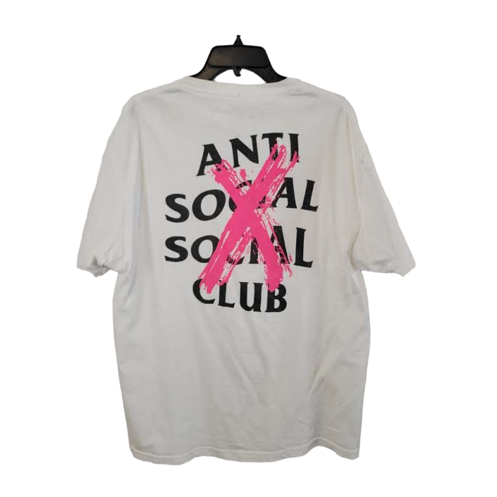 Anti Social Social Club White Graphic Tee Short Sleeve Men's T-shirt Size XL - Picture 3 of 5